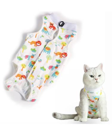 CLLRYBO Katzenbody after op castration pet-medical surgical shirt surgical recovery suits for cats (style: lion s) style: lion s