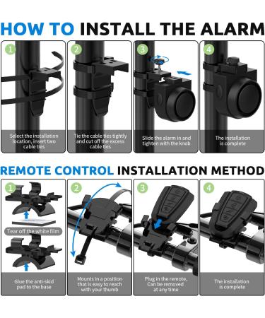 115 dB Rechargeable Wireless Bike Alarm with Remote - IPX5 Waterproof Anti Theft Motion Sensor Alarm for Bicycle, Motorcycle, Scooter, Car | A2-115 dB Bike Alarm - Buy Online on GoSupps.com