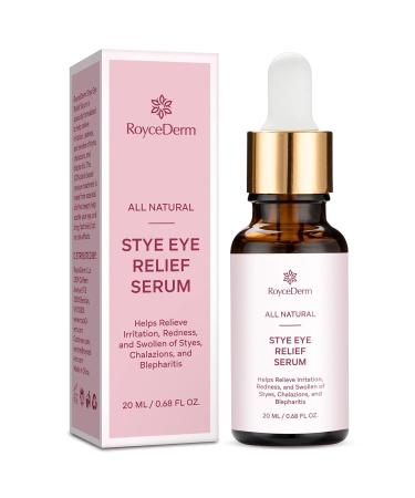 Roycederm Stye Eye Treatment Serum: Natural Stye Remover for Styes Chalazion and Blepharitis Safe & Fast Relief - 0.68 Oz