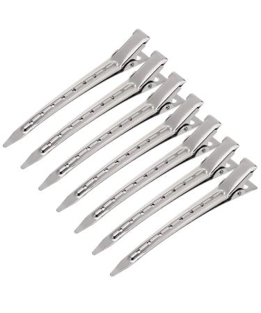 Voarge 24 pieces silver hair clips duck bill hair clips metal alligator curl clips cut clips metal terminals hair clamps hairdresser steel hair clips hair clips hairdressing requirement