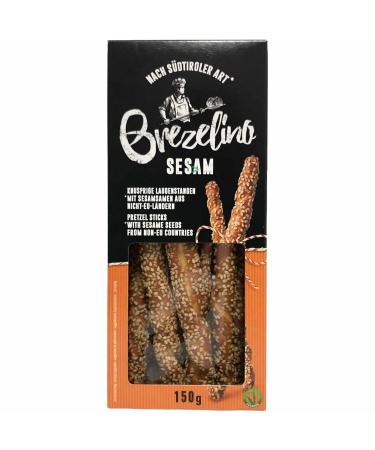 Nawarra Brezelino Sesame Crispy Pretzel Sticks - Pack of 6 (6x150g) | Gourmet Snack for International Shipping - Buy Online on GoSupps.com