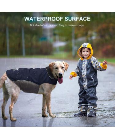 IREENUO 2XL Waterproof Dog Coat - Warm Windproof Jacket for Medium to Large Dogs with Reflex Strips & Adjustable Straps - Perfect Winter Protection - Buy Online on GoSupps.com