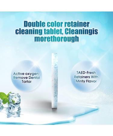Y-Kelin Retainer & Denture Cleaner Tablets - 120 Count for Dentures Retainers & Mouth Guards | Remove Stains Plaque & Odors | Mint Flavor - Buy Online on GoSupps.com