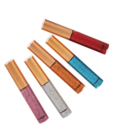 Beavorty 5pcs Gold Glitter Eyeshadow Liquid Silver Glitter Eyeshadow Glitter Liquid Eyeshadow