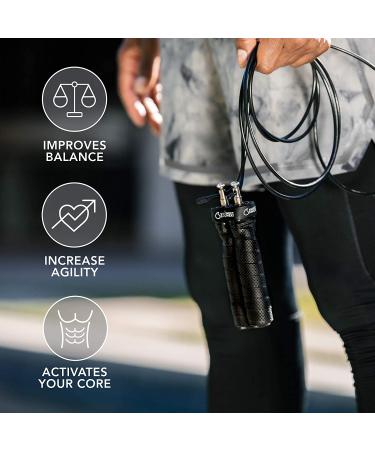 Buy Sports Research Sweet Sweat Pro Jump Rope - Black | High-Performance Fitness Gear - Buy Online on GoSupps.com