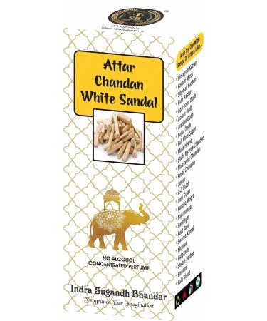 IN.DRA SU.GANDH BH.ANDAR Attar For Men|Women White Sandal|Chandan 12ml Natural Sandalwood Ittar Long Lasting Fragrance Rollon Pack - Buy Online on GoSupps.com