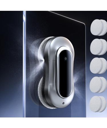 CHHMAELOVE Upgrade Window Cleaning Robot Ultrasonic Atomization Intelligent Water Spray 3500PA Suction Power Intelligent Path Planning Remote Control Robot Window Cleaner