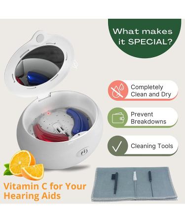 Hearing Aid Cleaning Kit - Dryer, Dehumidifier, 4 Tools for Maintenance & Care | Accessories for Earbuds, Cochlear Implants, Ear Amplifiers - Buy Online on GoSupps.com