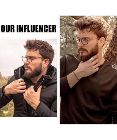 DUCO Blue Light Blocking Glasses for Men | Oversized Retro Square Eyeglasses 5223 Black | Protect Your Eyes from Strain - Buy Online on GoSupps.com
