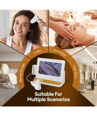 Skin Diagnosis Analyseur de cheveux 11 " avec double t te 50 x / 200 x pour la maison le salon de beaut et le spa white - Buy Online on GoSupps.com