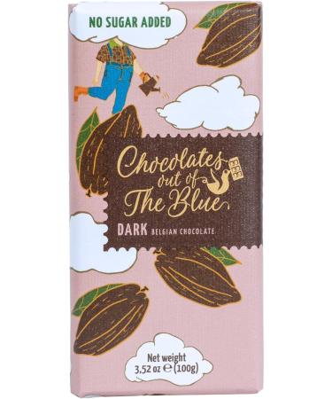 Chocolates out of the Blue | No Sugar Added Belgian Dark Chocolate Bars | 100g x 6 bars - Buy Online on GoSupps.com
