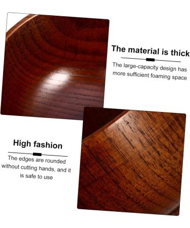 Frcolor Men's Razor Soap & Cleaning Bowl | Premium Wood Serving Shell for Grooming | Perfect for Shaving & Skin Care - Buy Online on GoSupps.com