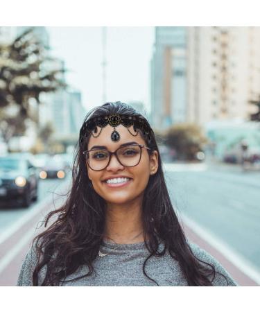 Halloween Lace Hairband | Gothic Lolita Crown & Vampire Headdress | Black Gemstone Hairband for Parties - Buy Online on GoSupps.com