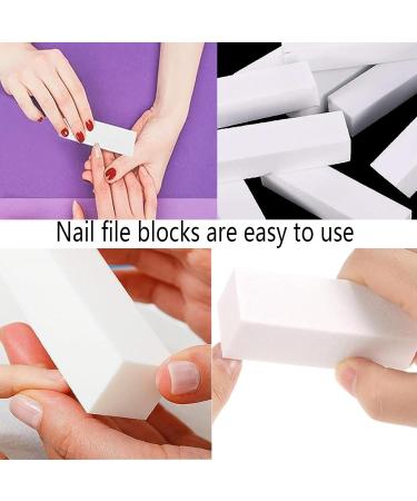 12 Piece Nail Buffer Blocks White Buffer Sanding Block Professional Nail Files Nail Buffer Manicure Pedicure Tools for Home and Salon Use Shaping and Buffing Nail Manicure Care - Buy Online on GoSupps.com