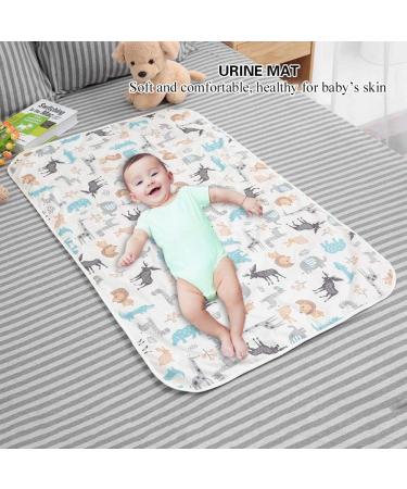 3-Layer Cotton Waterproof Urine Pad | Baby Nappy Liner Diaper Changing Mat | 29.5x47.2 Inch | Beige + Deer Design | For Baby, Toddler, Children, and Adults with Incontinence - Buy Online on GoSupps.com