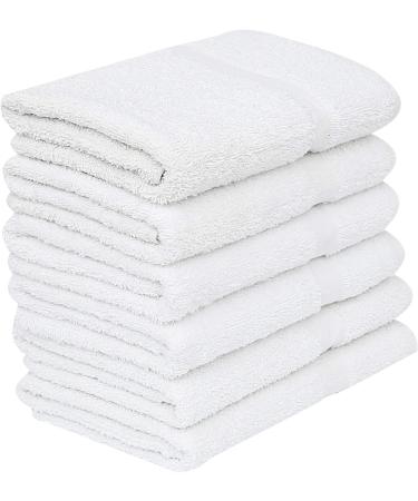 12 White Economy Bath Towels Bulk - 24x48 Inch, Cotton Blend for Softness - Commercial Grade, Easy Care - Buy Online on GoSupps.com