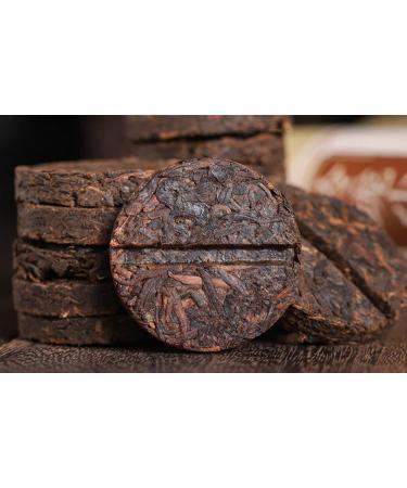 cn herb Pu 'er Tea Cake Fermented Tea China Tea Cake Loose Leaf Tea 15 Tablets 105g - Buy Online on GoSupps.com