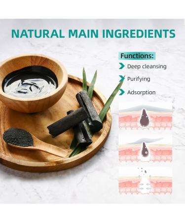 Buy Activated Charcoal Blackhead Remover Mask - Deep Cleansing Peel Off Face Mask with Pimple Extractor & Brush | 120g - Buy Online on GoSupps.com