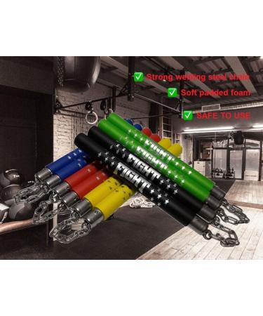 Rubber Nunchucks Martial Arts Training Nunchakus for Kids & Adults - Blue - Buy Online on GoSupps.com