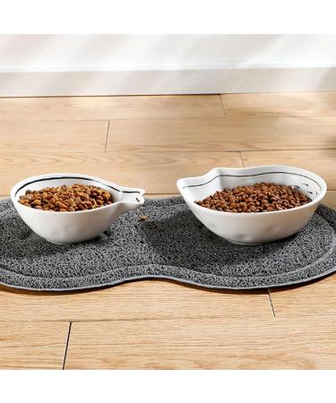 OPUL 8 Style PVC Pet Dog Cat Puppy Kitten Dish Bowl Food Water Placemat Mat Paw Shape UK (Grey) - Buy Online on GoSupps.com