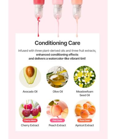 Lip Care Color Oil #Cherry More 0.34 Fl Oz Vegan Tinted Lip Oil with Jelly Massager for Dry Lips Hydrating & Cooling Lip Treatment Long-Lasting Glow & Volume Korean Lip Oil BeginS - Buy Online on GoSupps.com