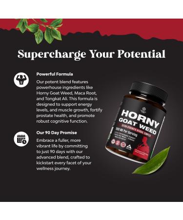 Buy Nature's Craft Horny Goat Weed - 90 Capsules for Enhanced Vitality & Wellness - Buy Online on GoSupps.com