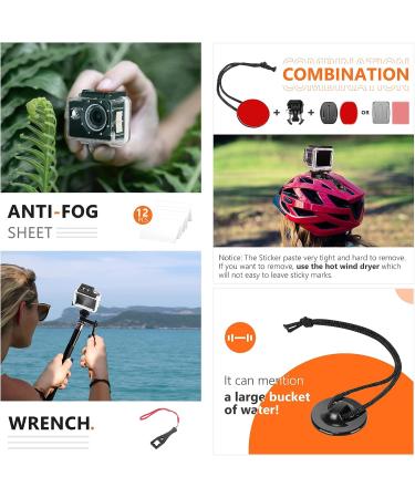 50-in-1 Action Camera Accessories Kit for GoPro, Insta360, DJI, Xiaomi, APEMAN, AKASO, Campark - Upgraded Bundle for Hero 11/10/9/8/7/6/5/4, Max, Fusion - Buy Online on GoSupps.com