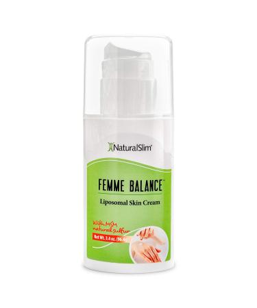 NaturalSlim Femme Balance - Progesterone Cream for Women - Natural Hormonal Balance & Menopause Support Creams for Women's Health - Liposomal Skin Cream - 60 Pumps 3.4 oz 3.4 Ounce (Pack of 1)