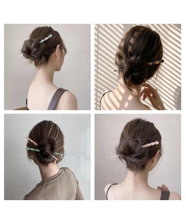 10 Pieces Leopard Print Acetate Hair Sticks - Vintage Styling for Women - Tortoise Shell Hairpins - Long Hair Accessories with Flannelette Bag - Buy Online on GoSupps.com