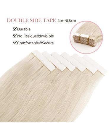 Buy Sixstarhair Tape In Hair Extensions - 20pcs 50g 50cm Platinum Blonde Invisible Tape #1000 - Premium Human Hair Extensions for Volume & Length - Buy Online on GoSupps.com
