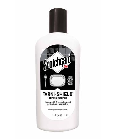 Scotchgard Tarni-Shield Silver Polish, Clean, Polish & Protect Against Tarnish in One Application, 8 Ounces