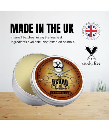 Cedarwood Moustache & Beard Wax 15ml - Promotes Growth, Moisture Resistant, Natural Ingredients - Men's Skin & Hair Care - Buy Online on GoSupps.com