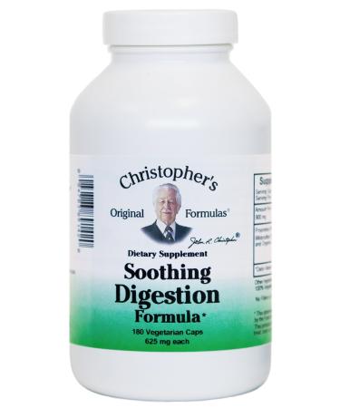 Christopher's Original Formulas Soothing Digestion, 600 mg, 180 Vegetarian Caps