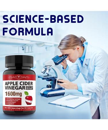 Garcinia Cambogia & Apple Cider Vinegar Capsules - Energy Boost, Immunity Support, Metabolism Boost - 90 Count Vegan Non-GMO Gluten & Sugar Free - Buy Online on GoSupps.com