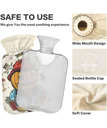 Naanle Halloween Pumpkin Heat Bottle - 1L Hand & Foot Warmer for Pain Relief | MITED Transparent Hot Water Bottle for Cold Therapy - Buy Online on GoSupps.com
