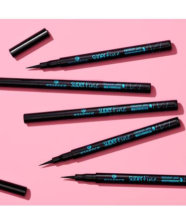 Essence 5-Pack Waterproof Black Eyeliner Pen Set - Longlasting & Pigmented Formula - Felt Tip Applicator - Paraben & Cruelty Free - Buy Online on GoSupps.com