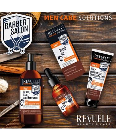 Revuele - Barber Salon Daily Moisturiser for Beard & Face - 80ml - Buy Online on GoSupps.com
