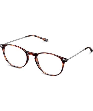 Buy Nooz Optics Essential Alba Reading Glasses - Ultra Light Oval Frames | Compact Case | 6 Colors | Unisex - Tortoise +1 - Buy Online on GoSupps.com