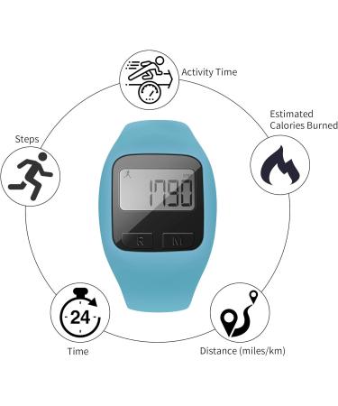 BATAUU Fitness Tracker 3D Digital Watch Pedometer | Step Counter, Distance Tracker, Calorie Counter | Walking & Running | Easy-to-Use | Blue - Buy Online on GoSupps.com