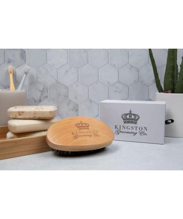 Men's 360 Wave Brush with Boar Bristles - Soft Bristle Hair Brush for Waves - Travel Case Included - Buy Online on GoSupps.com