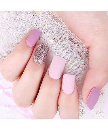 Hugttt 120 Pieces Short False Nails Matte Fake Nails Artificial Nails Tips Press on Nails Full Cover Fingernails Set With Glue and Files Stick 12 Sizes 4 Style - Buy Online on GoSupps.com