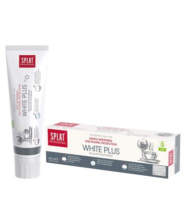 Professional Toothpaste Splat White Plus. Safe Whitening and Enamel Protection.