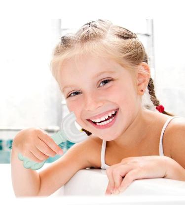 All Rounded U Shape Toothbrush Food Grade Toddler Toothbrush | Hangable Detachable Toothbrush Oral Cleaning Tools for Children 2-6 Years Cartey Green 1 count (Pack of 1) - Buy Online on GoSupps.com