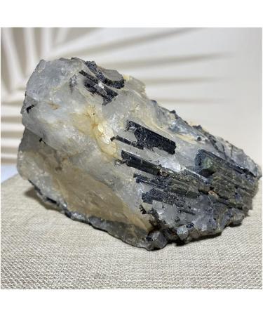 Gemstones and Crystals 2500-2800g Natural Stone Crystal Black Tourmaline Quartz Symbiosis Specimen Fengshui Reiki Ornments for Home Decoration Stone Mineral Specimen - Buy Online on GoSupps.com