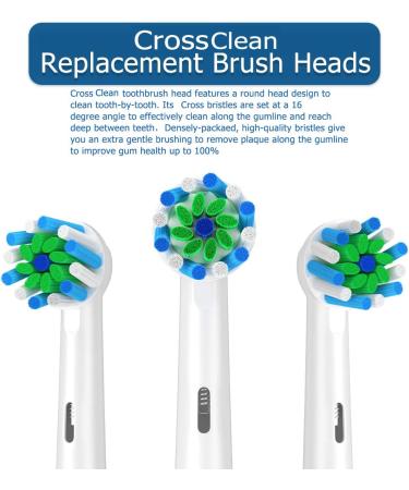 QLEBAO 16PCS Toothbrush Heads Compatible with Oral B Electric Toothbrush - Sensitive, Precision, Floss, and Cross Clean Replacement Brush Head for Teenagers or Children - White - Buy Online on GoSupps.com