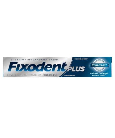 Fixodent Plus Truefeel Denture Adhesive Cream 2 Oz - Strong Hold for Secure Dentures - Long-Lasting Comfort - Easy Application - 1 Pack - Buy Online on GoSupps.com