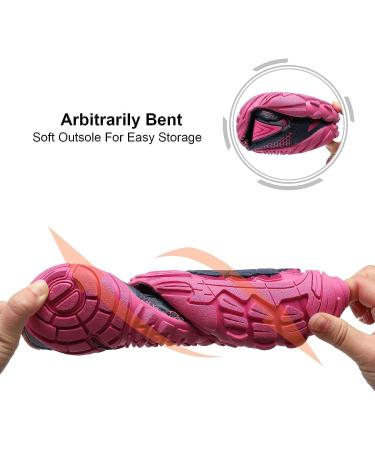 L-RUN Athletic Water Hiking Shoes | Beach Sports Shoes for Women Men | Navy Pink | Size 7.5 Women/6 Men - Buy Online on GoSupps.com
