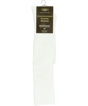 Prestige Medical Nurse Compression Socks - White 12 Inch | Comfortable Supportive & Durable - Ideal for Nurses & Healthcare Professionals - Buy Online on GoSupps.com