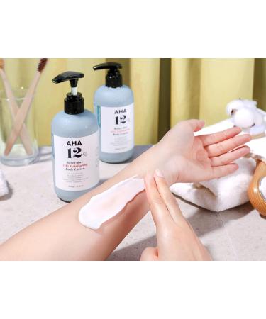 VILLAGE11FACTORY AHA 12% Body Lotion with Glycolic Acid and Hyaluronic Acid - 10.6 Oz, Unscented & Paraben Free - Buy Online on GoSupps.com