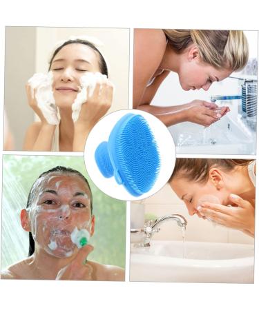 Ipetboom Face Scrub Brush Cleansing Brush Bath Brush Silica Gel Beauty Silicone Face Brush 7x7cm Blue - Buy Online on GoSupps.com
